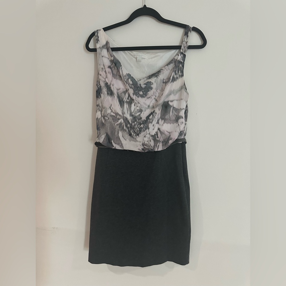 Elegant Grey and White Dress